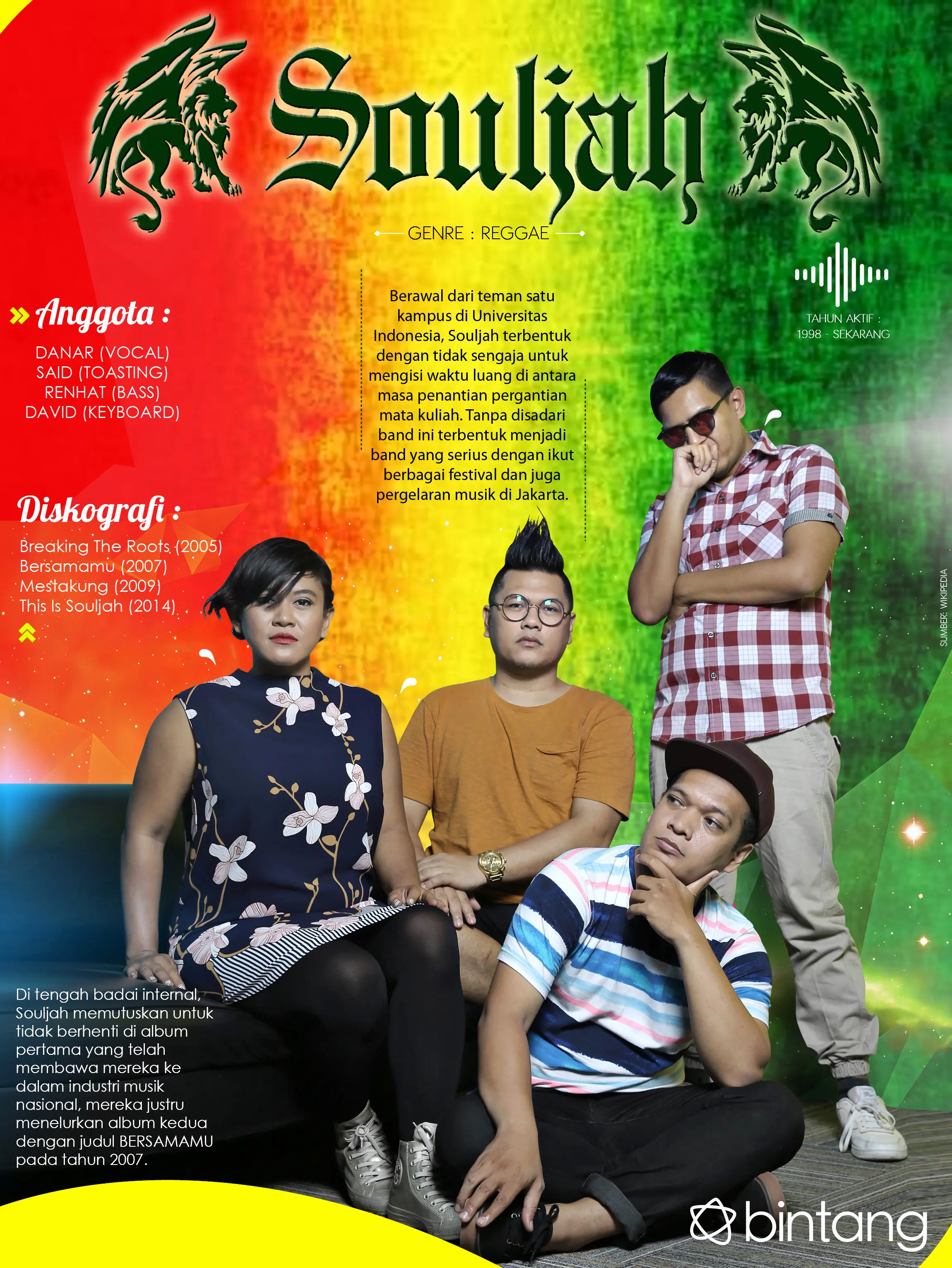 Celeb Bio Souljah (Fotografer: Galih W Satria, Desain: Nurman Abdul Hakim/Bintang.com)