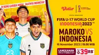 Jadwal dan Live Streaming Indonesia U-17 vs Maroko U-17 di Vidio