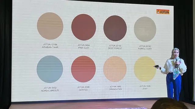 Zenitha Fitriati selaku Brand Marketing PT Jotun Indonesia menjelaskan pentingnya pemilihan warna yang tepat dapat mendukung stimulasi otak anak.