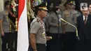 Kapolri Jenderal Idham Azis memimpin upacara sertijab Kepala Divisi Hubungan Internasional Polri dan sejumlah Kapolda di Rupatama Mabes Polri, Jakarta, Selasa (11/2/2020). Idham Azis memimpin 8 Kapolda yang dirotasi dan pejabat utama lain untuk melafalkan sumpah jabatan. (Liputan6.com/Johan Tallo)