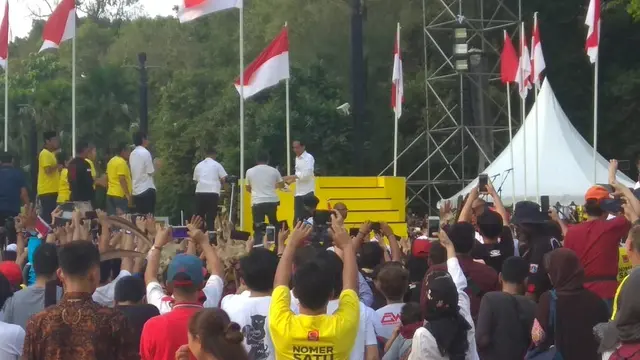 Jokowi di acara deklarasi dukungan di Senayan