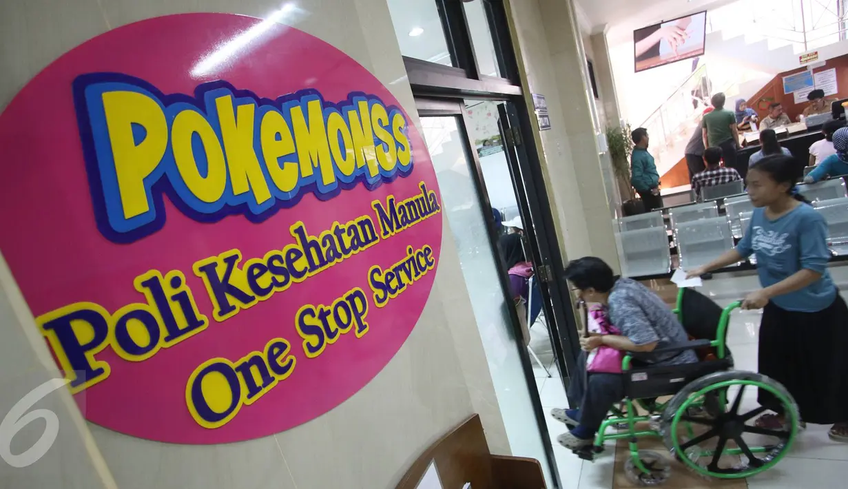 Ruangan bernama 'Pokemonss' (Poli Kesehatan Manula One Stop Service) yang berada di lantai 1 Puskesmas Kecamatan Kebon Jeruk, Jakarta, Selasa (18/10). Di ruang berukuran 15 x 9 meter itu dikhususkan bagi pasien lansia. (Liputan6.com/Immanuel Antonius)