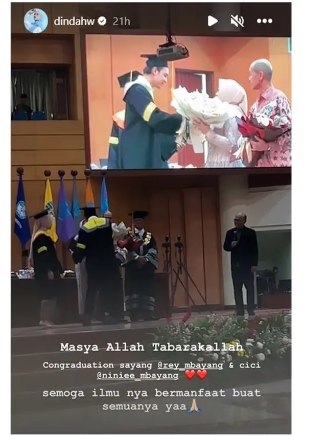 6 Momen Wisuda Rey Mbayang, Gandeng Dinda Hauw Bikin Satu Gedung Heboh