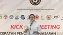 Menko PMK Puan Maharani memimpin Kick Off Meeting Percepatan Pencapaian Sasaran dan Target Bidang Pembangunan Manusia dan Kebudayaan 2019 di Jakarta, Senin (11/2). Rapat dihadiri sejumlah menteri terkait. (Liputan6.com/Faizal Fanani)