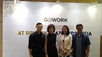 Peresmian gerai GoWork di Plaza Indonesia, Jakarta Pusat. (Liputan6.com/Henry)