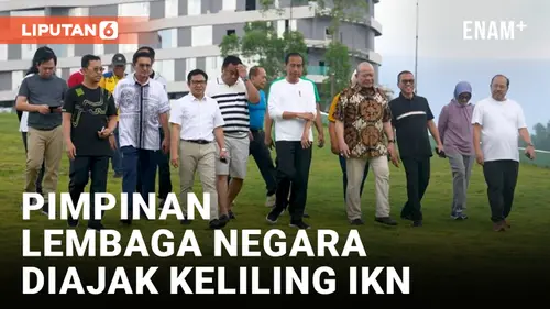 VIDEO: Jokowi Ajak Pimpinan Lembaga Negara Tinjau Infrastruktur IKN Sebelum Upacara HUT RI