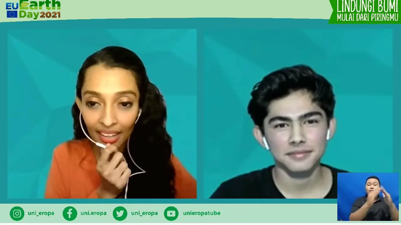Uni Eropa gelar acara virtual Hari Bumi 2021 dengan mengundang YouTuber Andrew Kalaweit dan sejumlah pengusaha pro-lingkungan.