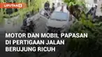 Terekam CCTV motor dan mobil papasan di tikungan Masjid As Shidiqi Yogyakarta. Peristiwa ini terjadi pada Jumat (8/11/2024)