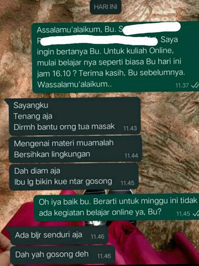 6 Chat Lucu Dosen dan Mahasiswa Kuliah Online, Pasti Pernah Ngerasain