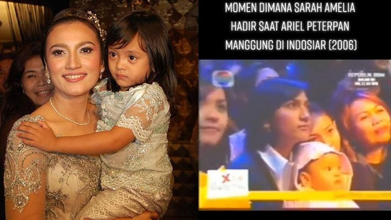 6 Potret Sarah Amalia Gendong Alleia Kecil, Momen Nonton Ariel Manggung Curi Perhatian