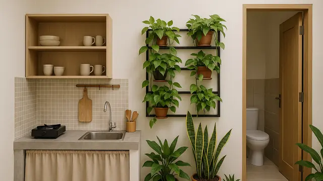 7 Model Dapur Samping Kamar Mandi Minimalis, Desain Praktis tanpa Mengurangi Kenyamanan