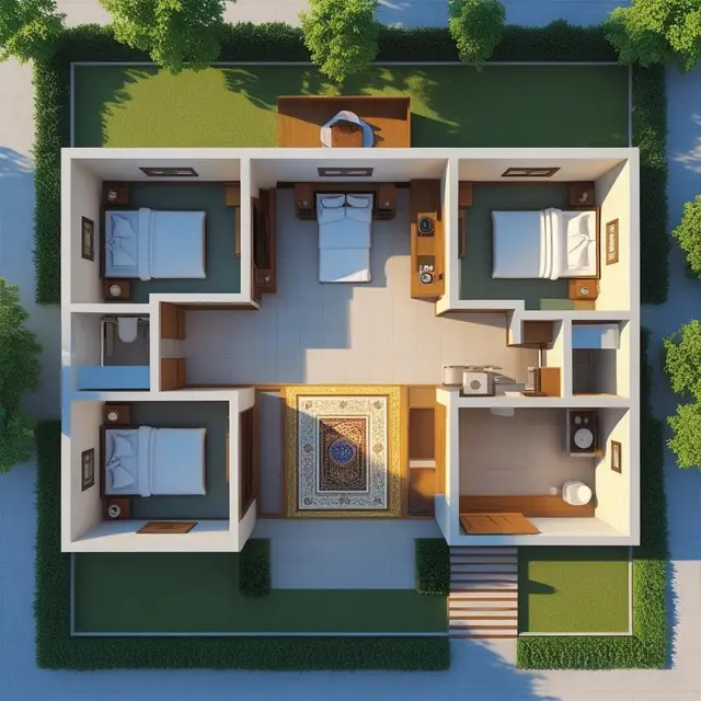 Denah Rumah Sederhana 3 Kamar