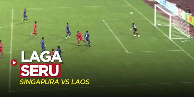 VIDEO: Gol-Gol pada Laga Seru Sepak Bola SEA Games 2021, Singapura Vs Laos
