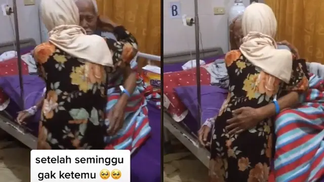 Seminggu Berpisah, Kisah Pertemuan Pasangan Lansia Ini Bikin Haru
