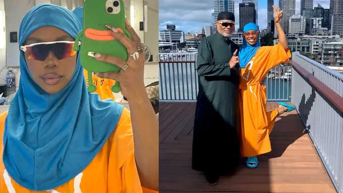 Gaya SZA Rayakan Lebaran di Selandia Baru, Bikin Pangling Pakai Gamis dan Hijab