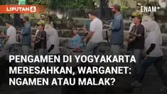 Pengamen di Pasar Ngasem meresahkan, sering memaksa meski sudah ditolak. Ada banner besar bertuliskan larangan mengamen, namun tetap diabaikan