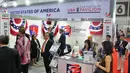 Kuasa Usaha Ad Interim (KUAI) Kedutaan Besar Amerika Serikat di Jakarta, Heather Merritt mengatakan hadirnya puluhan perusahaan-perusahaan Amerika Serikat di Indo Defence menjadi wujud keseriusan Negeri Paman Sam untuk terus memperkuat kemitraan strategisnya dengan Indonesia. (Liputan6.com/Angga Yuniar)