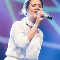 Penyanyi Raisa meramaikan acara Jakarta Urban Gigs yang digelar di parkir kota Kasablanka Sabtu (20/2) malam. (Dezmond Manullang/Bintang.com)
