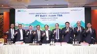 Rapat Umum Pemegang Saham Tahunan (RUPST) PT Bukit Asam Tbk (PTBA), di Hotel Borobudur Jakarta, Kamis (15/6/2023). (Liputan6.com/ist)