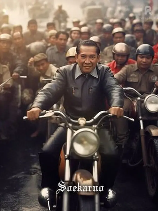 Editan Foto AI Jika 7 Presiden Indonesia Jadi Ketua Geng Motor Ini Keren Banget