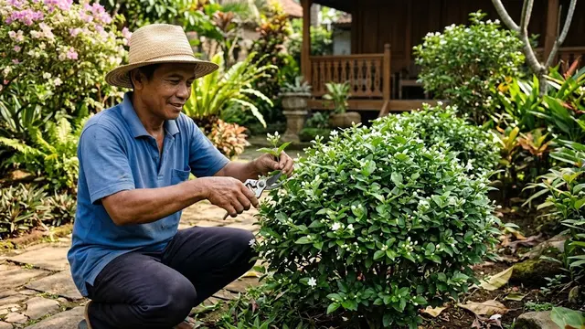 Cara Memangkas Melati agar Rimbun tapi Tetap Pendek/AI Generated