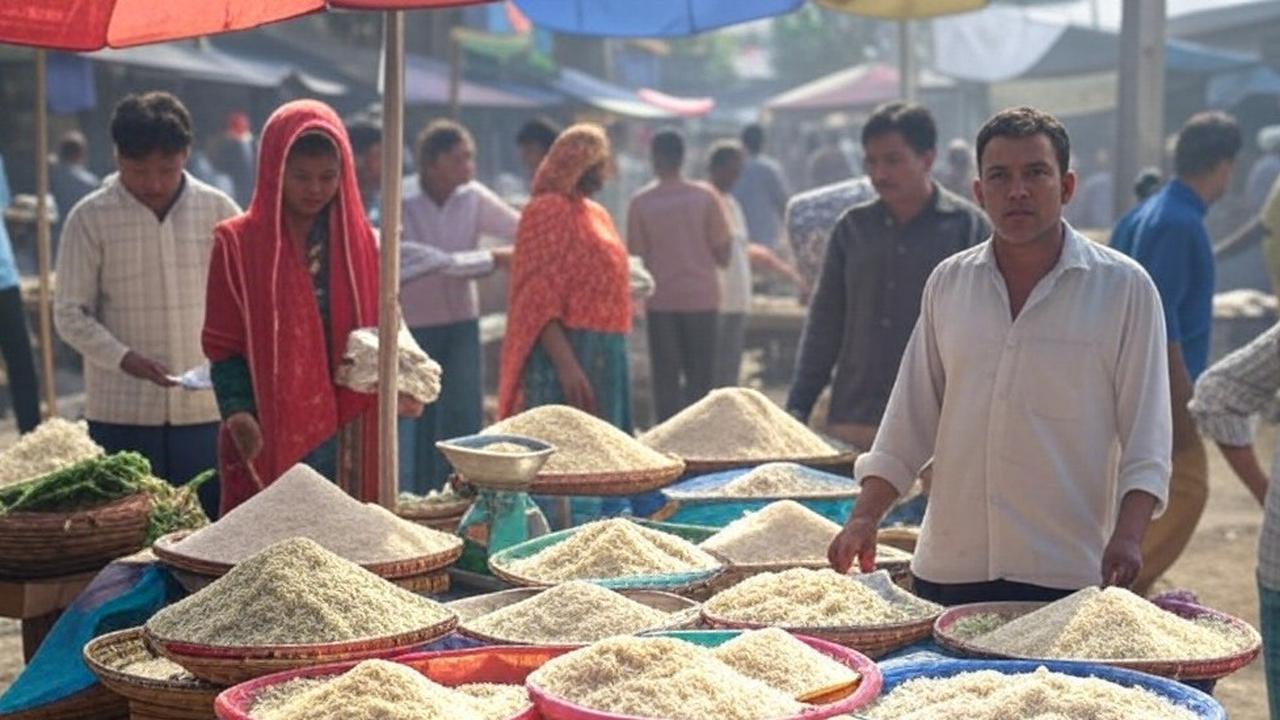 ilustrasi pasar beras di bangladesh