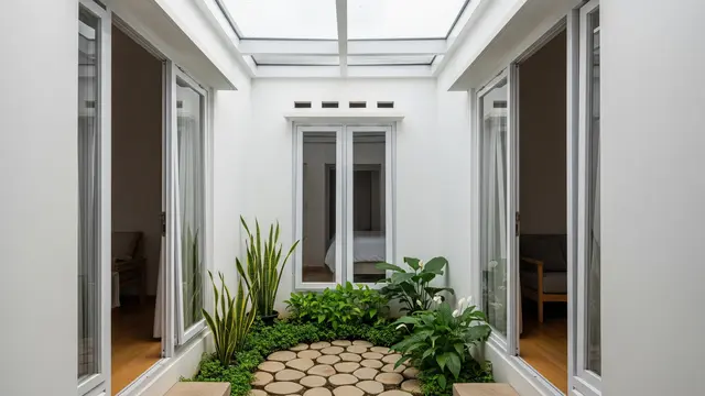 7 Model Desain Rumah Mini dengan Atrium Kecil, Cocok untuk Lahan Sempit