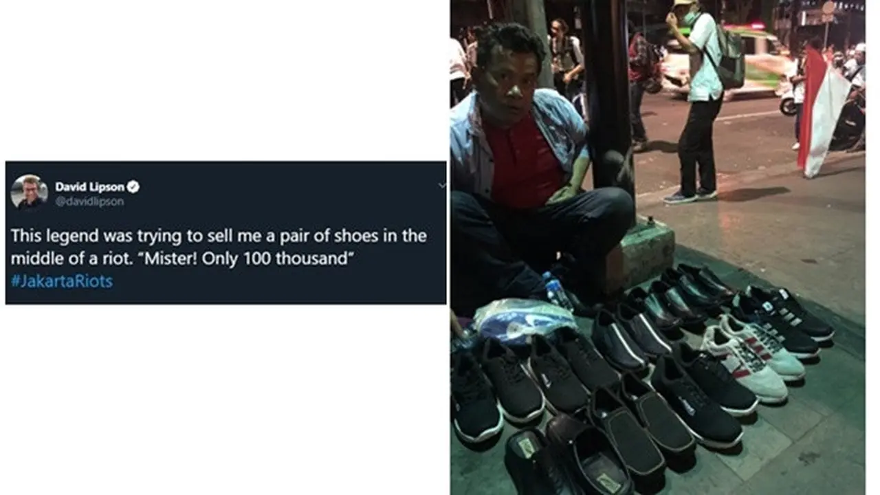 Menggelitik, Jurnalis Australia Ini Ditawari Sepatu Saat Liput Aksi 22 Mei 2019