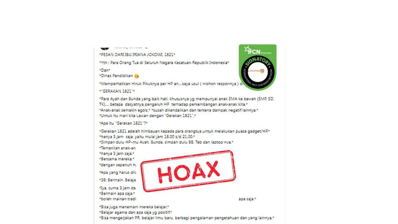 Cek fakta Iriana Jokowi