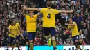 Arsenal berhasil memenangkan pertandingan dengan skor 1 - 3 pada pertandingan Liga Inggris antara Fulham melawan Arsenal di Stadion Craven Cottage, London Sabtu 24 Agustus 2013. (AFP/Carl Court)