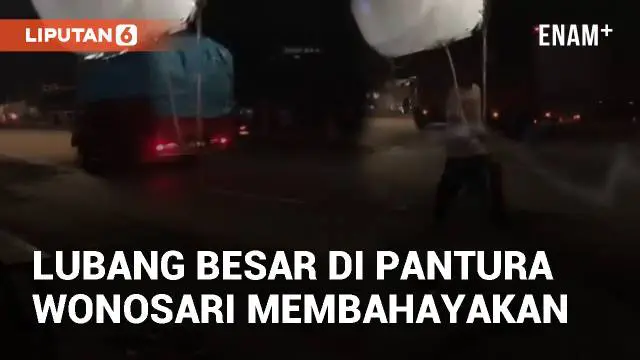 VIDEO: Lubang Besar di Jalan Pantura Wonosari Ngaliyan Membahayakan Pengendara