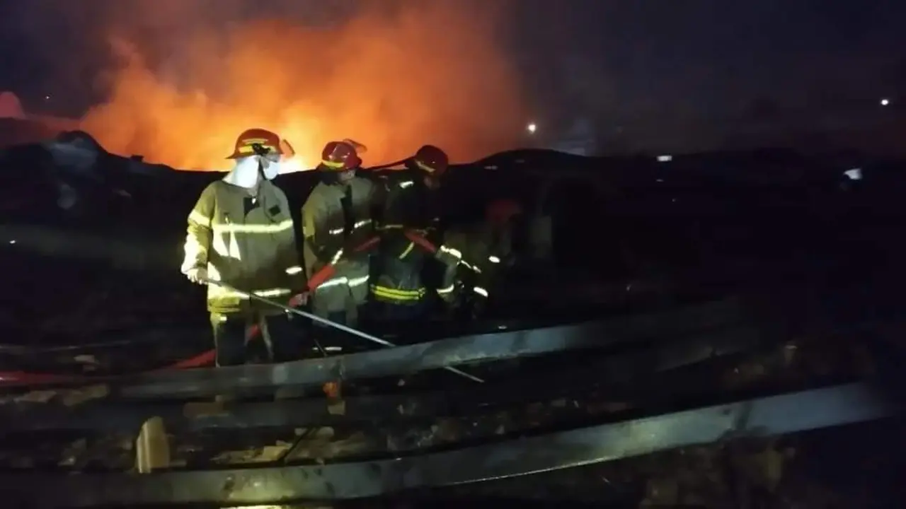 Pasar Wonokriyo, Gombong, Kabupaten Kebumen ludes terbakar pada Kamis (17/10/2024).