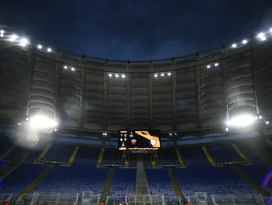 Stadion Olimpico akan menjadi salah satu venue Piala Eropa 2020. Stadion termegah di Ibukota Italia itu adalah markas dua tim papan atas Serie A asal ibu kota, Lazio dan AS Roma. (AFP/FIlippo Monteforte)