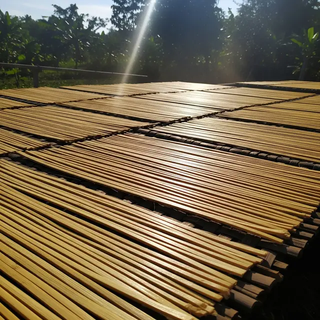 Cara membuat besek dari bambu (Image by Gemini AI)