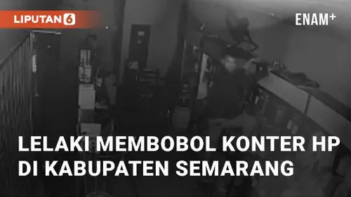 VIDEO: Viral Lelaki Membobol Plafon Konter HP di Kabupaten Semarang Terekam CCTV