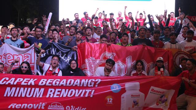 Foto: Keseruan Roaring Night Nobar Arsenal Vs Wolverhampton bersama Renovit
