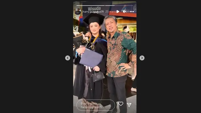 Tiarani Savitri anak Mulan Jameela wisuda S1 (Foto: instagram @harry.nugraha09)