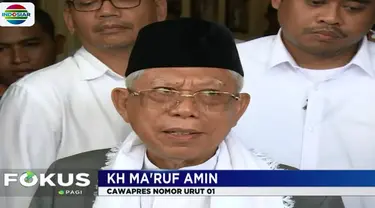 Selain mendengarkan sambutan dari Ma'ruf, musisi muslim Haddad Alwi mengajak warga selawatan serta doa sebagai bentuk dukungan untuk paslon Jokowi-Ma'ruf.