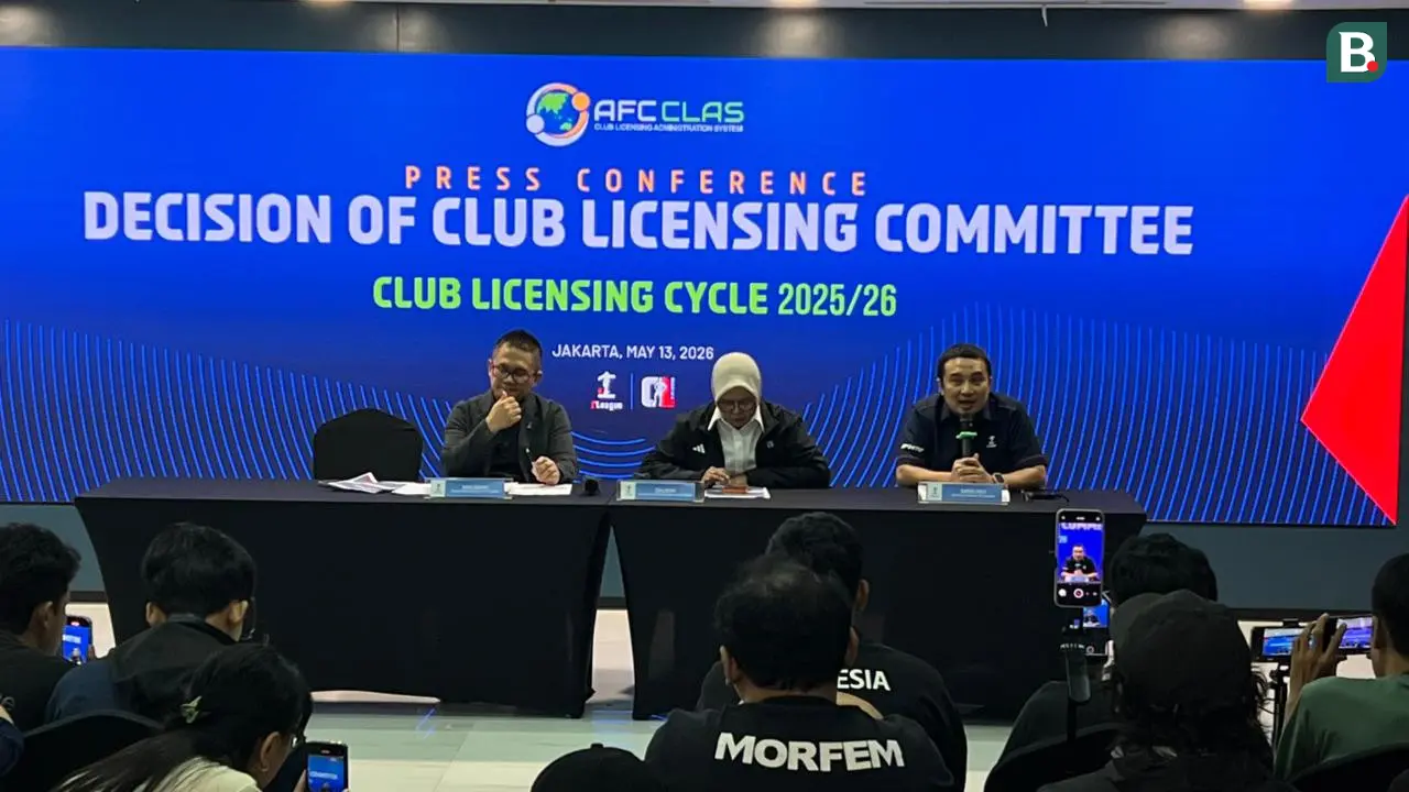 Konferensi pers keputusan Club Licensing Comitte I.League 2025/2026