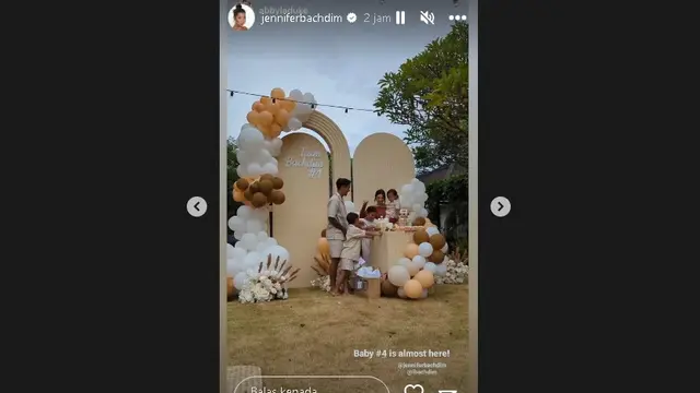 Jennifer Bachdim dan Irfan Bachdim gelar baby shower kehamilan keempat, Jessica Iskandar hadir (Foto: Instagram @jenniferbachdim)