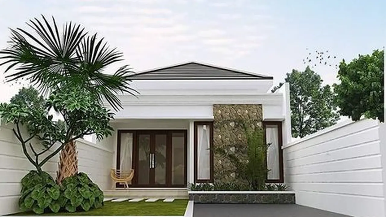 Rumah Minimalis 1 Lantai dengan Taman Kecil