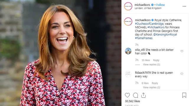 Gaya Royal Kate Middleton Mengantar Anak Sekolah dengan Gaun Floral