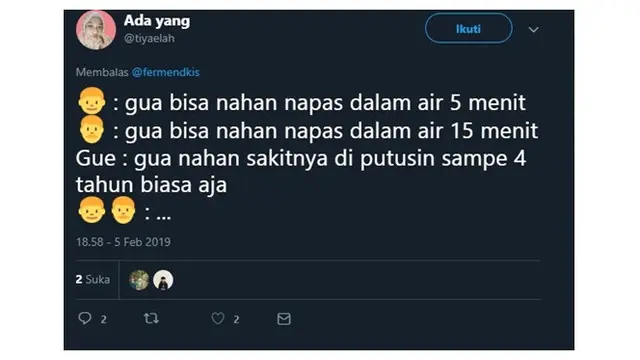 Curhatan Netizen Tentang 'Nahan Napas Dalam Air'