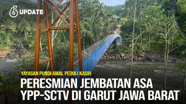 Suka cita bercampur haru mewarnai peresmian Jembatan Asa di Garut, Jawa Barat.