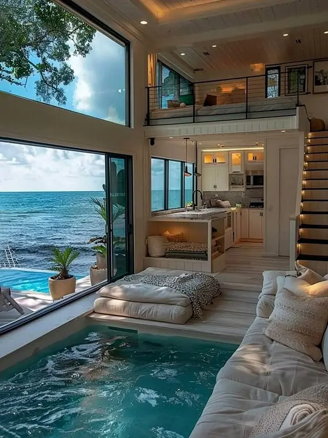 Tata Interior Rumah dengan Mezzanine yang Terlihat Indah Meski Memiliki Ruang Sempit (Foto: Facebook Tinyhousebest)