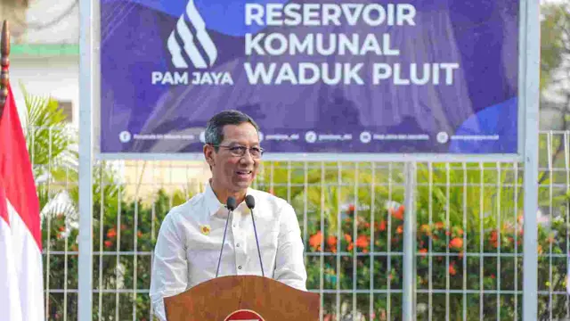 Penjabat (Pj) Gubernur DKI Jakarta Heru Budi Hartono meresmikan Reservoir Komunal Waduk Pluit di Rusun Waduk Pluit Muara, Penjaringan, Jakarta Utara, pada Rabu (4/10/2023).  (Istimewa)