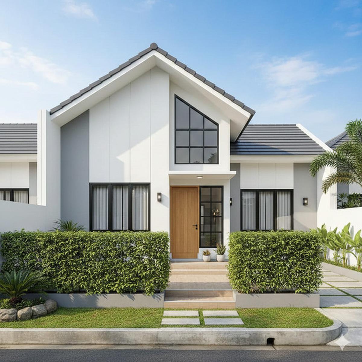 Model Rumah dengan Pagar Teh Tehan