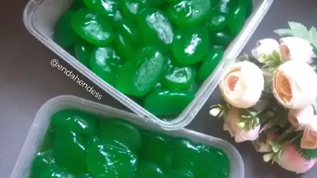 Manisan kolang kaling pandan untuk lebaran