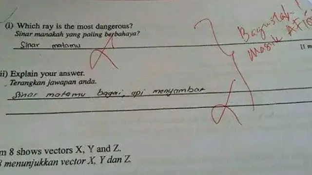 6 Jawaban Murid di Soal Bahasa Inggris Campur Indonesia Ini Bikin Elus Dada