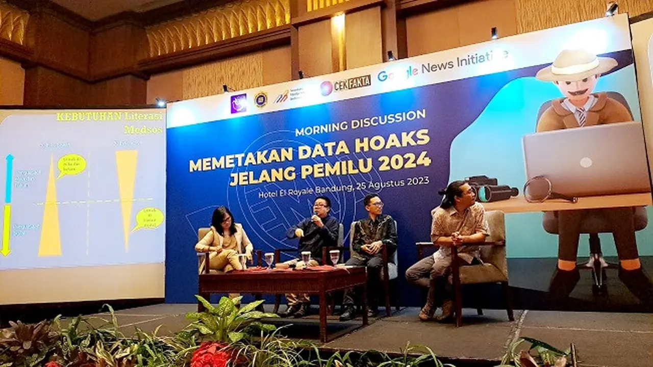 AMSI bersama dengan AJI dan Mafindo yang tergabung dalam koalisi Cekfakta menggelar kick off diskusi bulanan untuk memetakan data hoaks jelang Pemilu 2024 (Foto: Istimewa)